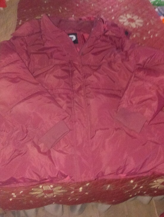 Jackets & Blazers - Womens Maroon Puffer Jacket - Unbranded